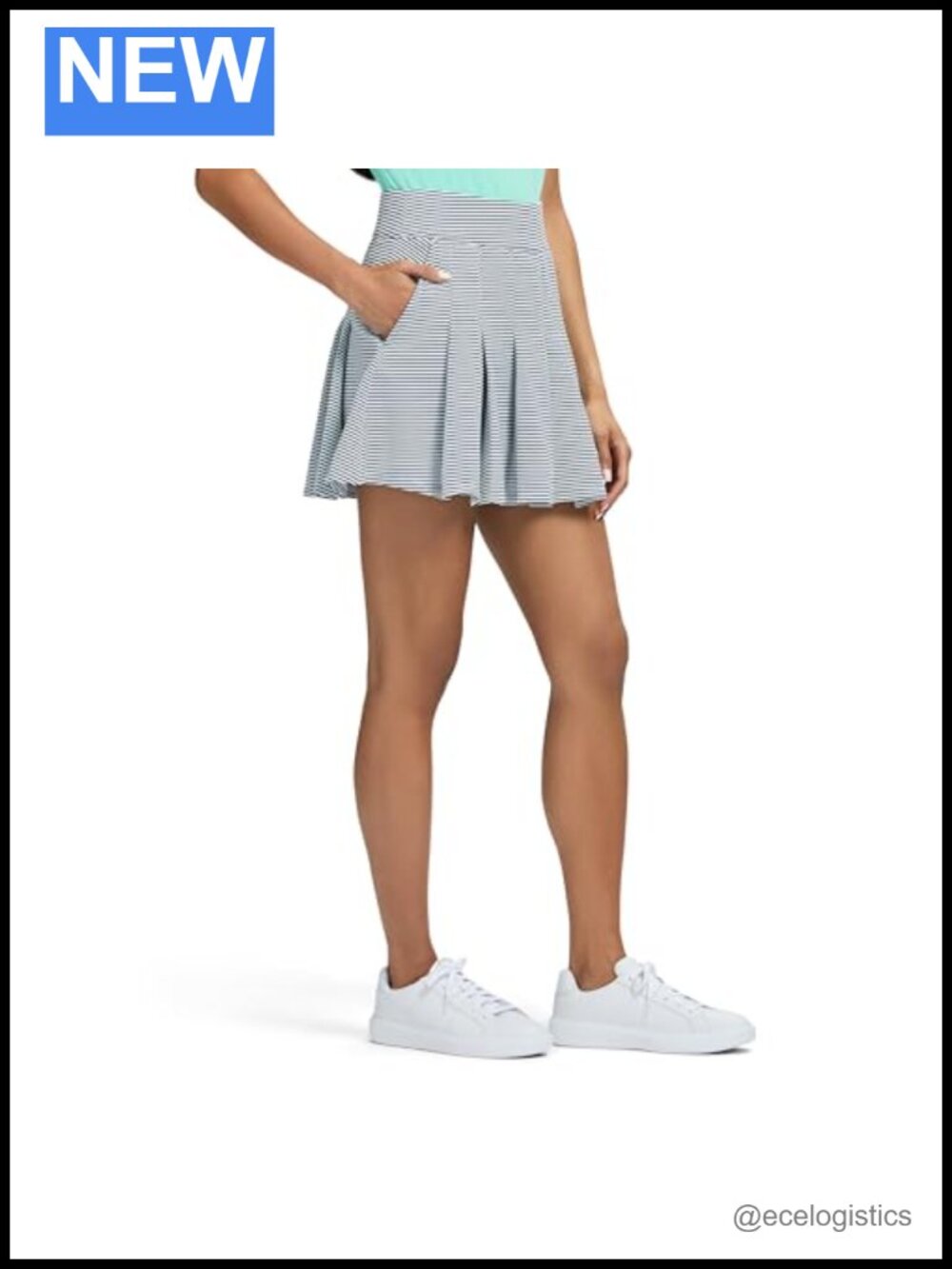 Women's Pleated Skort with Athletic Performance Stretch, Built-in Shorts